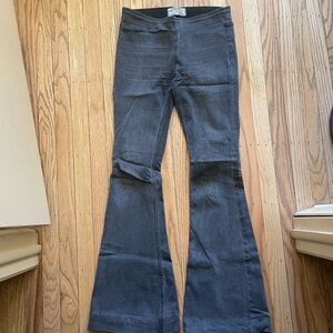 Free People Penny Pull on Jeans Gray Charcoal Y2K Flares